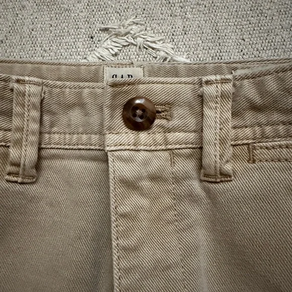 GAP High Rise Wide Leg Crop Khaki Chinos - Picture 4 of 7